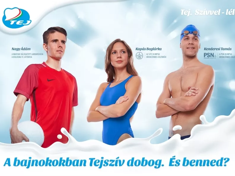 Olimpikonok kampányoltak a tejfogyasztásért