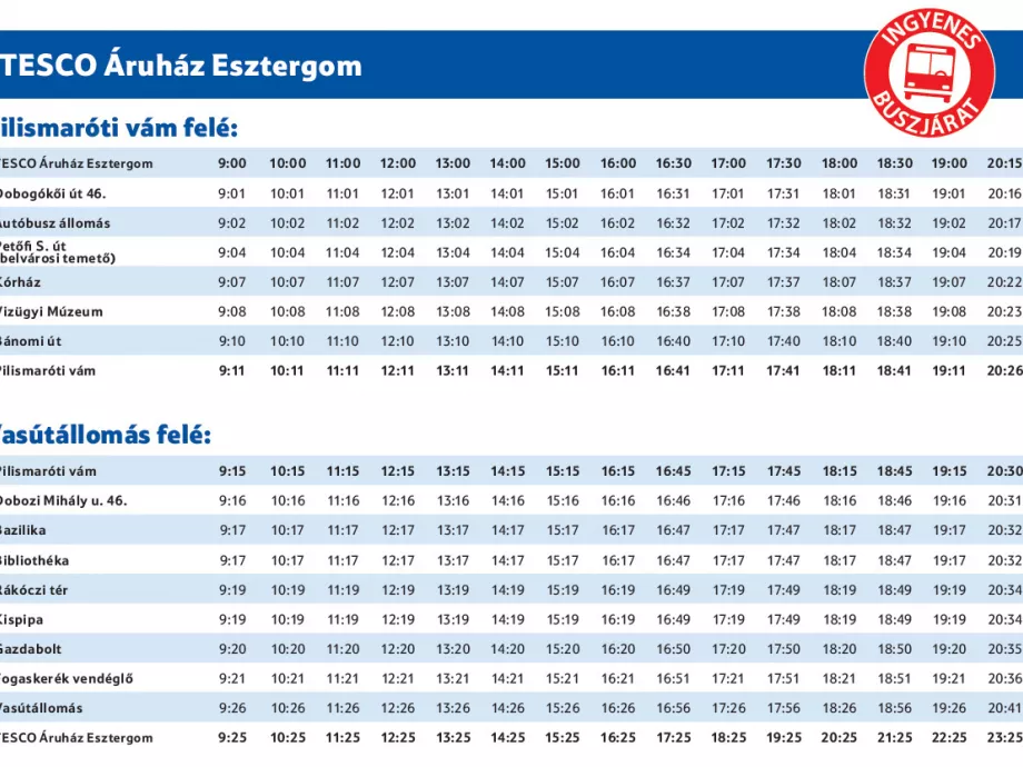 A Tesco veszi át az esztergomi tömegközlekedést